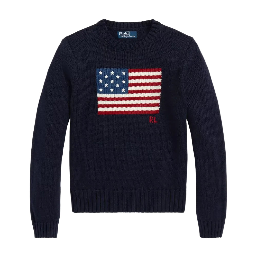Polo Ralph Lauren America Flag Sweater - Royal Blue