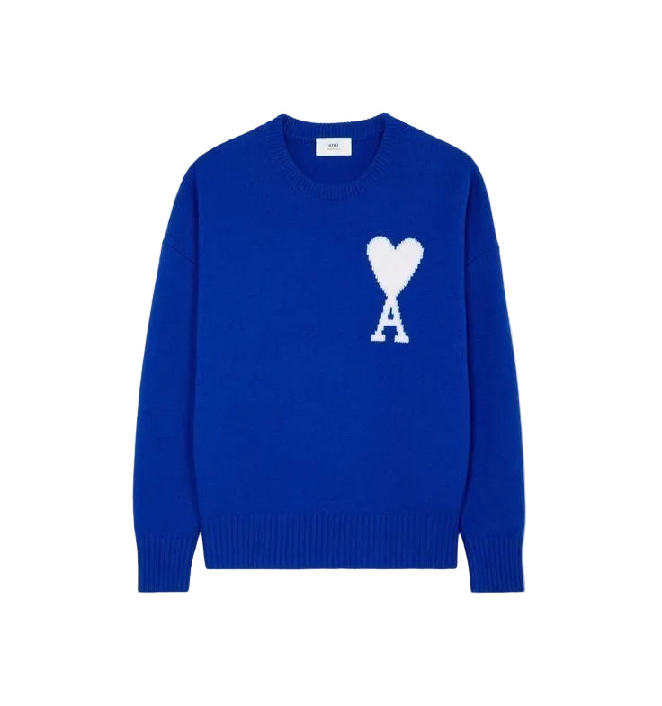 Ami Paris Sweater - Blue & White Heart