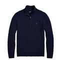 Polo Ralph Lauren Quarter-Zip Cable Knit Sweater - Navy