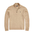Polo Ralph Lauren Quarter-Zip Cable Knit Sweater - Beige