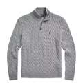 Polo Ralph Lauren Quarter-Zip Cable Knit Sweater - Grey